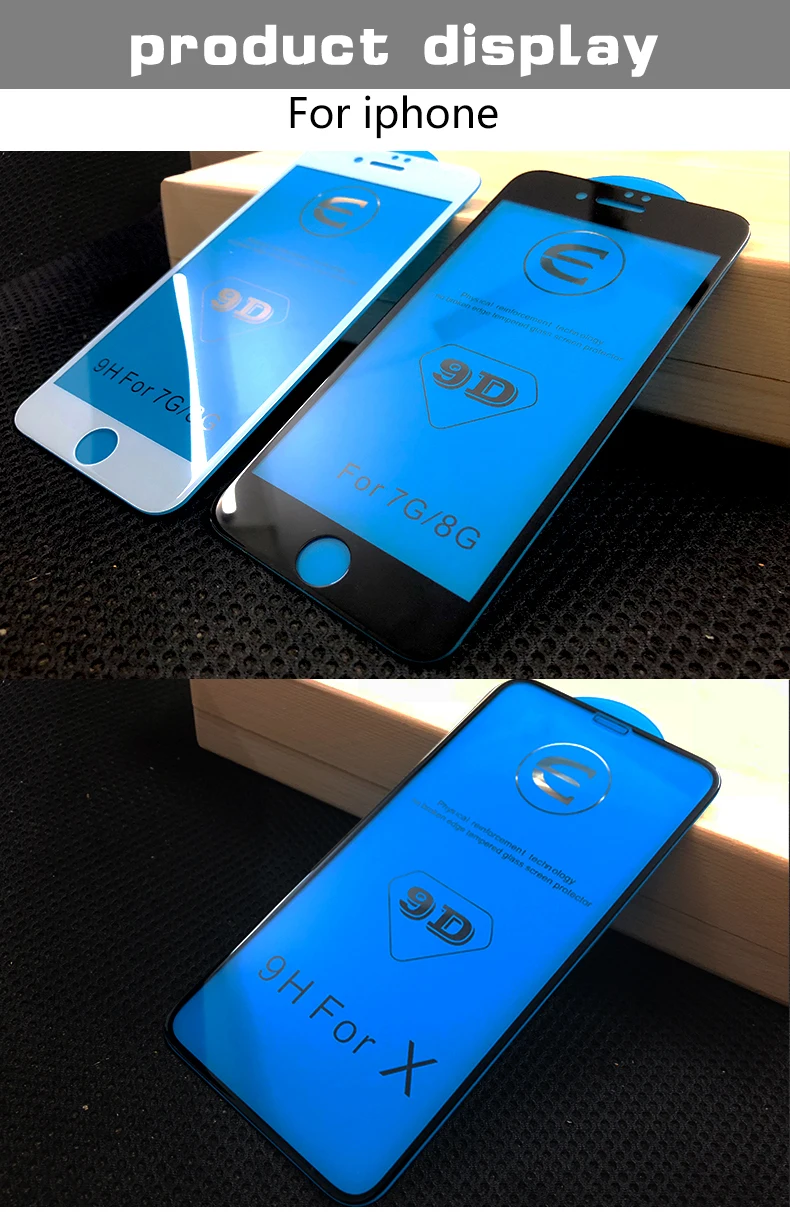 9D полное покрытие Защитное стекло для iphone 6 6S 7 8 plus X XR XS MAX стекло на iphone 7 8 6 X XR XS MAX защита экрана закаленный