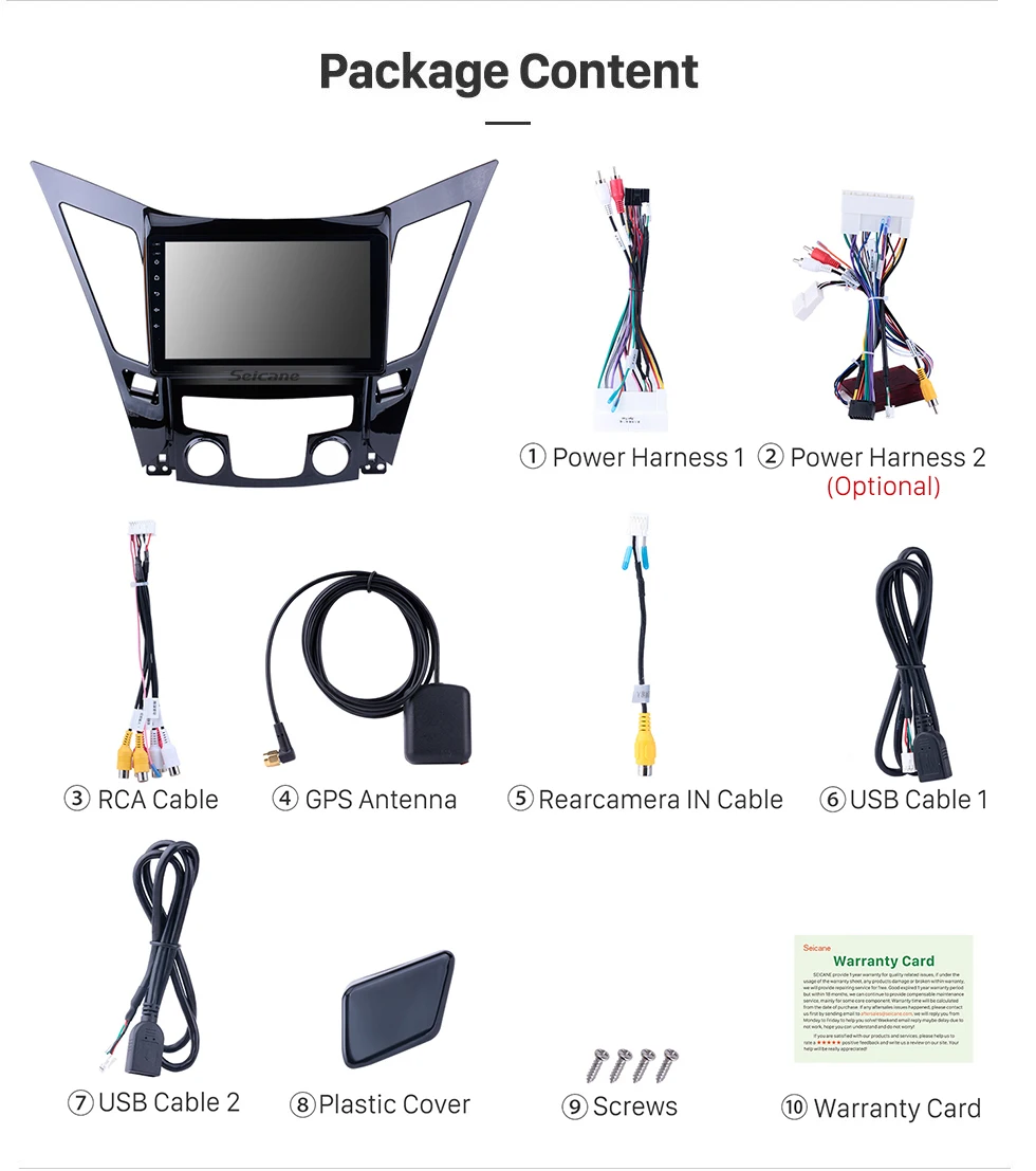 Discount Seicane 9" Android 8.1 Head Unit GPS Car Radio For 2011 -2015 HYUNDAI Sonata i40 i45 Support TPMS TV Tuner Backup camera DVR SWC 19