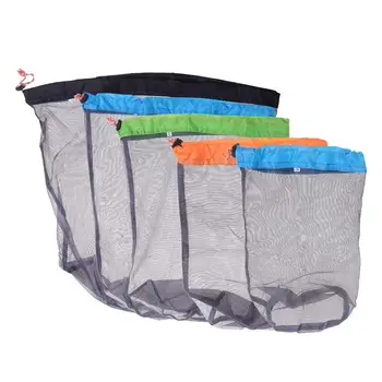 

5Pcs Drawstring Net Storage Bag Sorting Bag Lightweight String Bags Down Sleeping Compression Bag for Home and Travel
