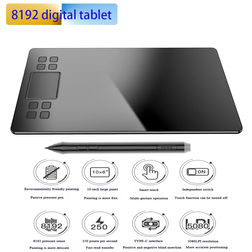 

Digital Tablets TYPE-C USB Signature Graphics Drawing Tablet Pen Tablet For Graphic Designer tablette graphique
