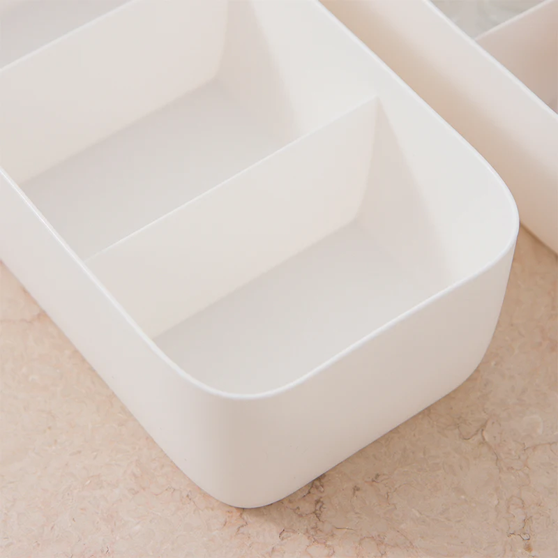 ORZ 3 Grids Clothes Organizer Plastic Storage Box Wardrobe Drawer Storage Basket Desktop Makeup Organizer Underware Container