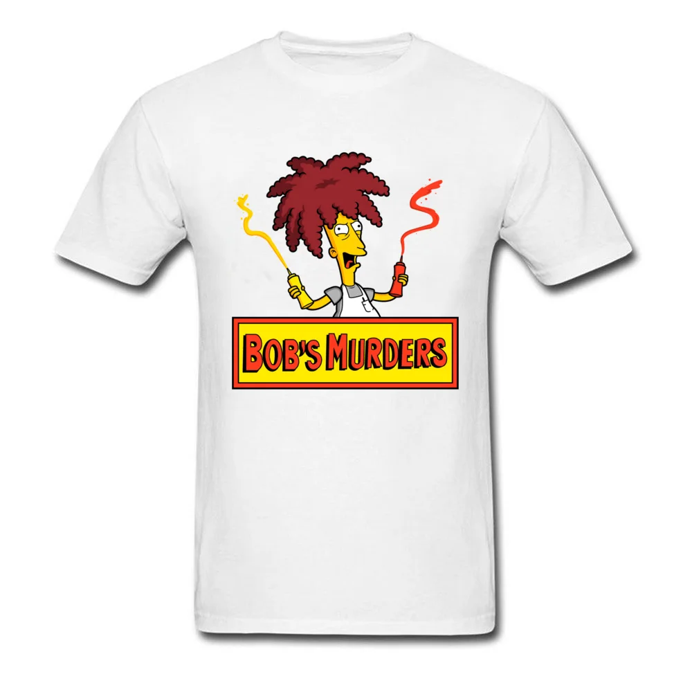Coupons bob s murders 8869 Normal T Shirts O-Neck All Cotton Men Tops Shirts Short Sleeve Thanksgiving Day Normal Clothing Shirt bob s murders 8869 white
