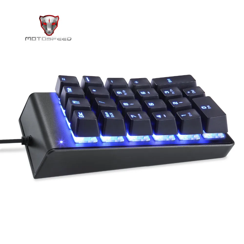 MOTOSPEED K22 Механическая цифровая клавиатура проводная 22 клавиши мини с подсветкой