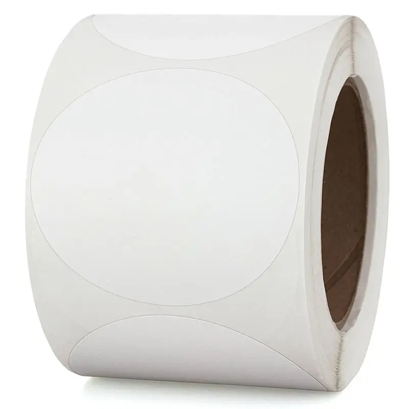 

2" Inch Round White Color Coding Dot Labels - 500 Colored Circle Stickers Per Roll