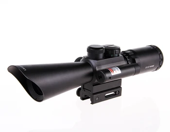 

2016 NEW Tactical M8 Shooting Hunting Riflescope 3.5-10x40 Rifle Scope Optical Scopes With Red Laser Light