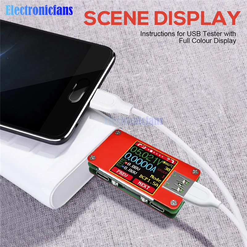 UT25 Micro usb type C ЖК дисплей USB тестер Амперметр Напряжение измеритель тока