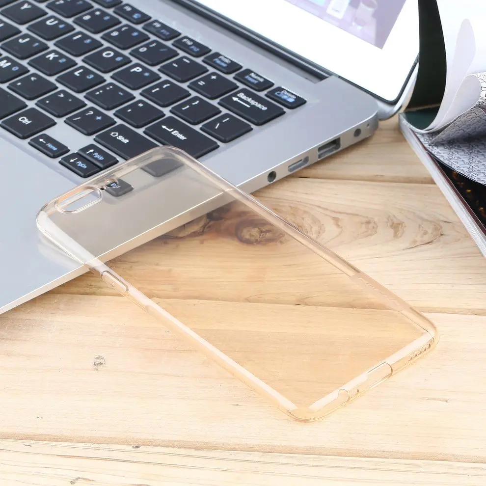 

5pcs transparent Brown Ultra Thin Soft TPU Phone Back Protective Case Suitable For OnePlus 5