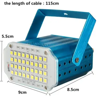

Adjustment LED RGB White Lighting Projector Laser Strobe Stage Light Effect DJ Disco Party Club KTV Night Lamp Bulb US EU Plug