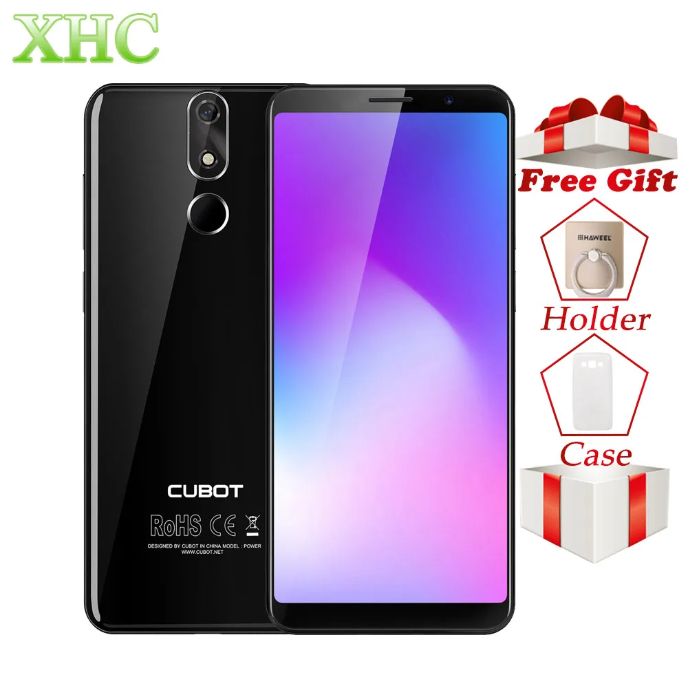 CUBOT Мощность 6 ГБ + 128 GB смартфонов отпечатков пальцев ID 6000 mAh 5 99 дюйма Android 8 1 Helio P23