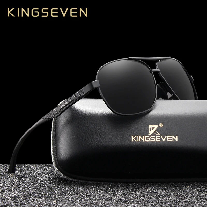 KINGSEVEN 2020 Brand Men Aluminum Sunglasses Polarized UV400 Mirror Male Sun Glasses Women For Men Oculos de sol|Men