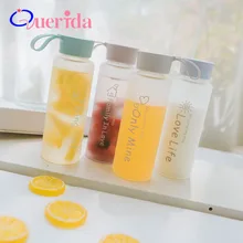 Матовая креативная пшеничная соломенная стеклянная чашка с буквой лимон простая стеклянная бутылка Harajuku Женская Студенческая свежая ручная чашка