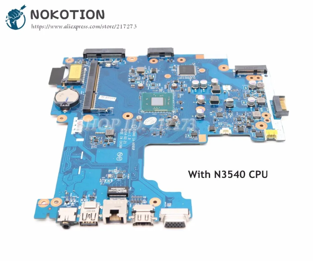 NOKOTION 788003-501 788003-001 For HP 14-R 240 Laptop motherboard ZS040 LA-A995P MAIN BOARD SR1YW N3540 CPU DDR3L NOKOTION 788003-501 788003-001 For HP 14-R 240 Laptop motherboard ZS040 LA-A995P MAIN BOARD SR1YW N3540 CPU DDR3L