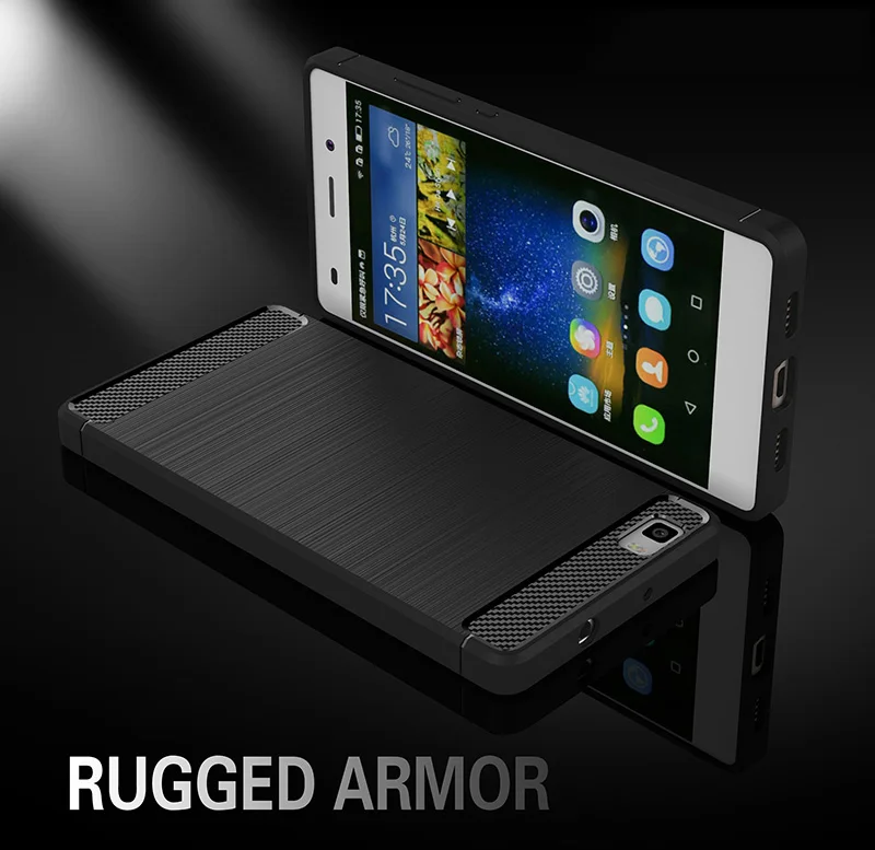 Carbon firber brushed silicone case huawei P8 P8 lite (1)