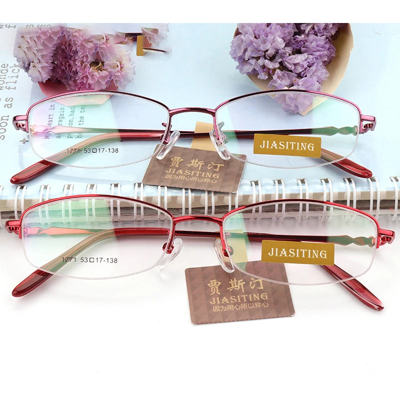 Stgrt 2019 New Style Fashionable Progressive Women Prescription Vintage Round Square Shape Color Gold Glasses With Optical Lens