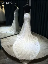 Sexy Mermaid Wedding Dresses 2018 Halter Sleeveless Backless C Train Applique Sashes Lace Bridal Dresses Vestido De Noiva
