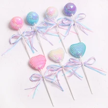 Блестящие Блестки Топпер для торта «С Днем Рождения» леденцы пользовательские Торт Топ флаги Baby Shower украшения торт Топпер Свадебные принадлежности