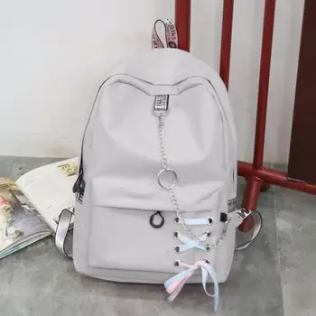 

Fashion Fur Ball Women Backpack Student School Backpack For Girls Multifunction Canvas Laptop Backpack College Shoulder Bag B62