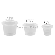 Колпачок для чашки чернил для татуировки 1000 шт. 8 мм+ 500 шт. 12 мм+ 500 шт. 15 мм смешанный тип для тату-комплекта игольчатые тату-машины источник питания