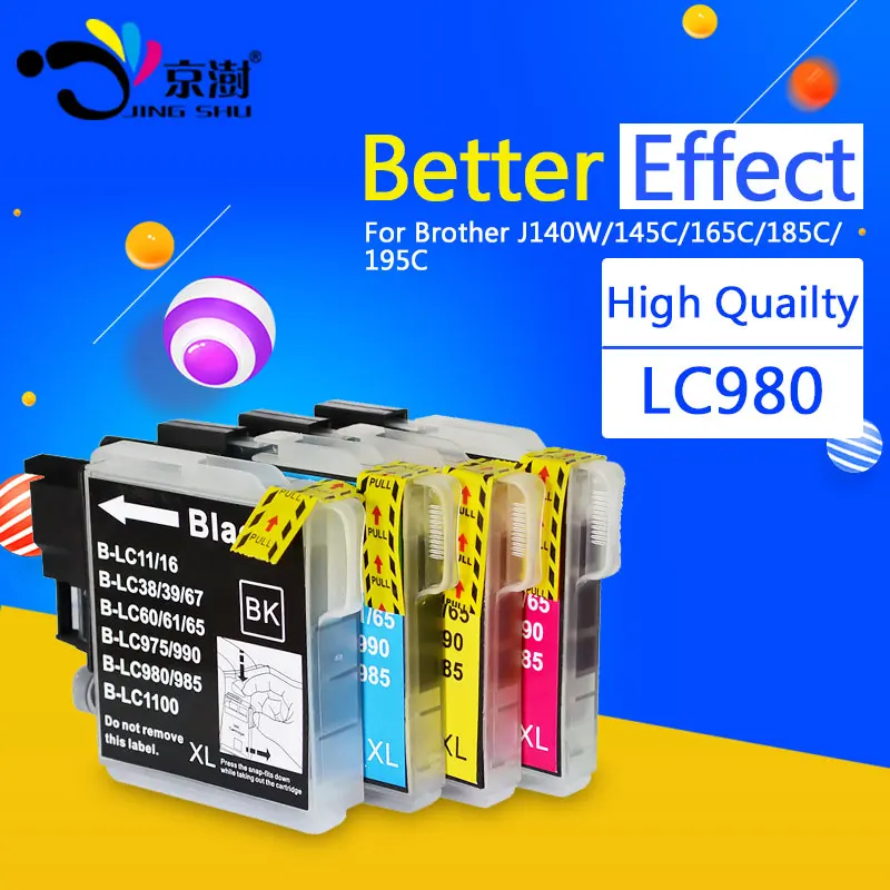 

4PCS ink cartridge LC38 LC11 LC61 LC63 LC65 LC67 LC980 LC1100 LC990 for Brother DCP 185C 195C 385C 9805C J315 J515 J125 Printer