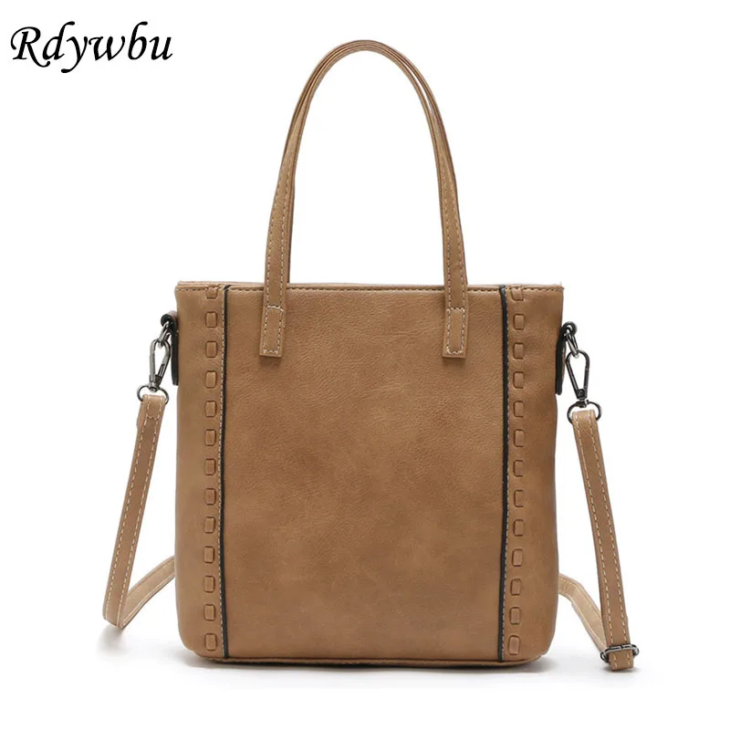 

Rdywbu New Fashion Woven Tote Handbag Women's PU Leather Weave Shoulder Bag Vintage Desinger Knitting Solid Crossbody Bags B165