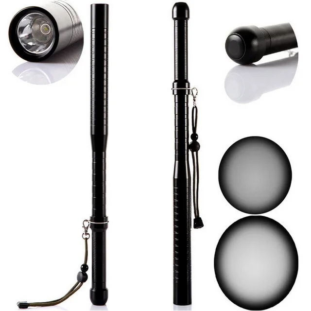 

Self Defense Baton Stick Flashlight Led Lamp Torch Cree Q5 800LM Tactical Led Lantern Linternas Waterproof Torch by 18650