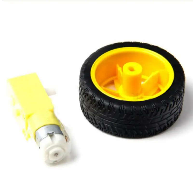 

Mini Smart Car Robot Plastic Tire Wheel with DC 3-6v Gear Motor For Arduino Best