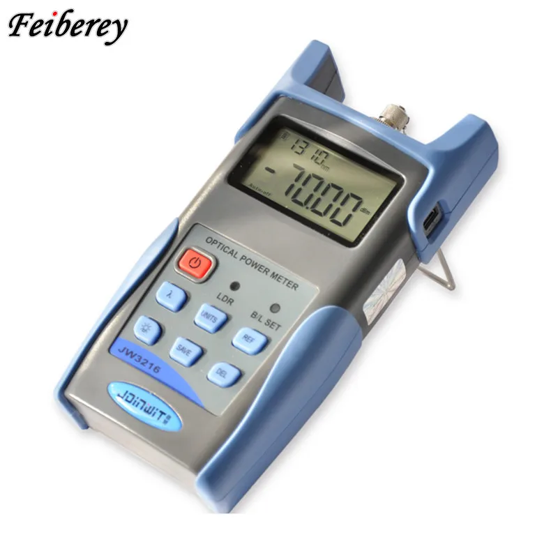 

High Precision JW3216A -70~+6dBm Handheld Optical Power Meter Fiber Optic Power Meter with USB and Data Storage Function
