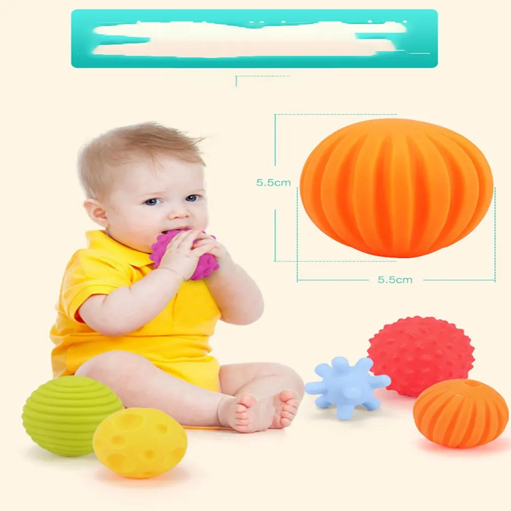 6 шт. текстурированный мяч набор мягкой развивать тактильные ребенка игрушка для развития осязания Детские сенсорный ручной обучение