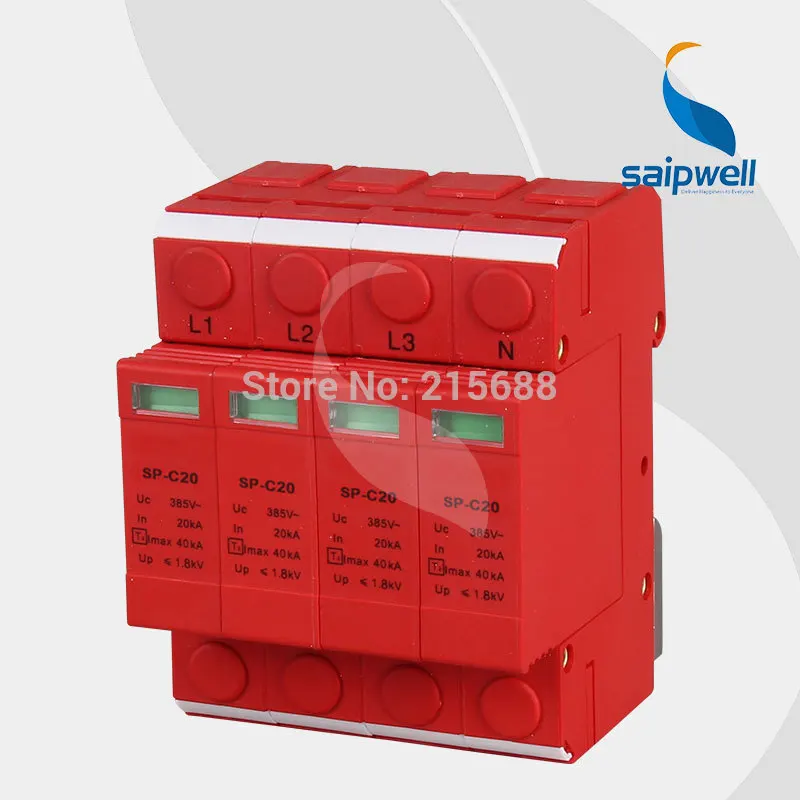 

SAIP Surge Protective Device for lightning arrester SP-C20 4P