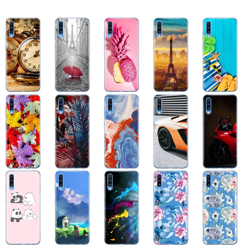 Чехол для Samsung A70 2019 мягкая задняя крышка из ТПУ Galaxy силиконовый чехол A 70 A705 A705F