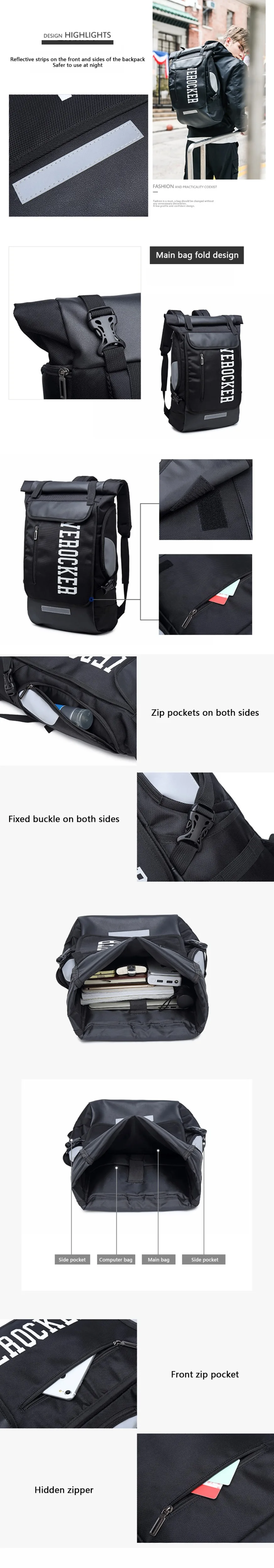 DITD Многофункциональный складной черный рюкзак большой емкости водонепроницаемый дышащий рюкзак для альпинизма Мужская удобная сумка