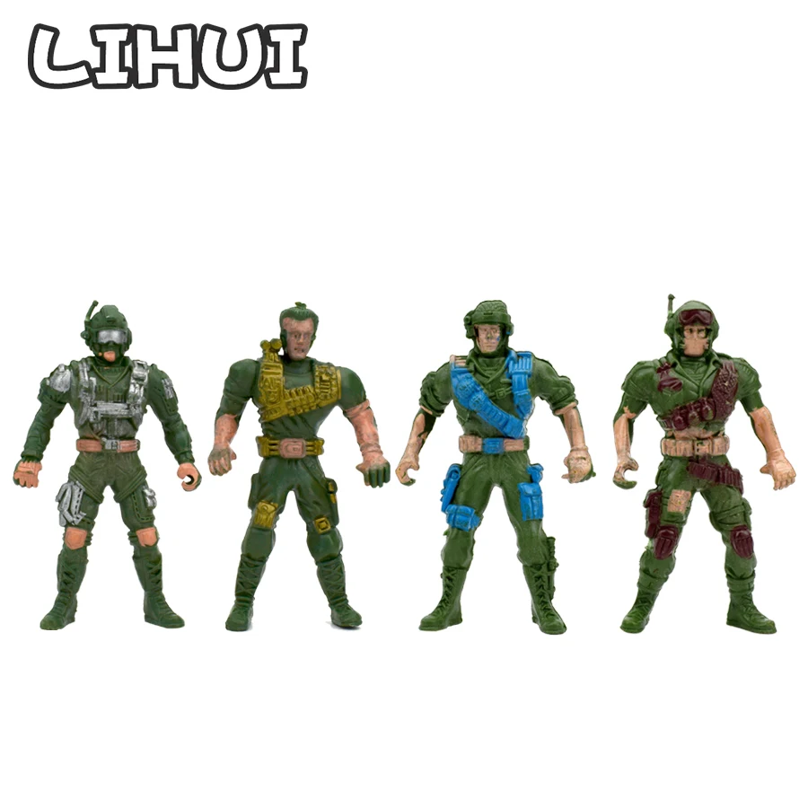 

4 PCS Army Marine Corps Soldiers Model Toy SWAT Military Army Combat Game Kids Toys Army Men Figures Toys for Children Boys Gift