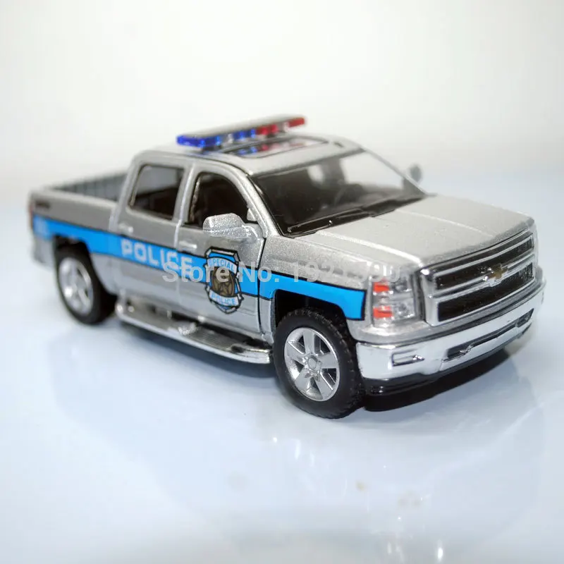 KT 1/46 масштаб автомобиля игрушки полиции Ver. 2014 Chevrolet Silverado литая под давлением металлическая модель автомобиля для подарка/детей/коллекции