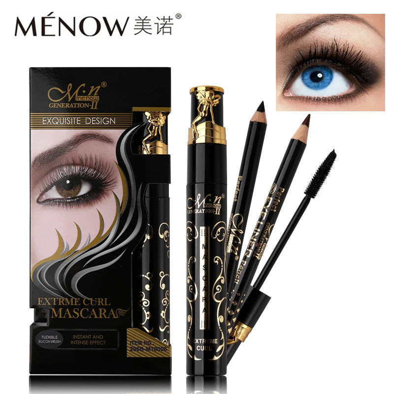 

MENOW 3PCS/Set Extreme Mascara+Black Brown Eye Liner Pencil Waterproof Volume Curling Mascara Kit Makeup Long Lasting Charm Eyes