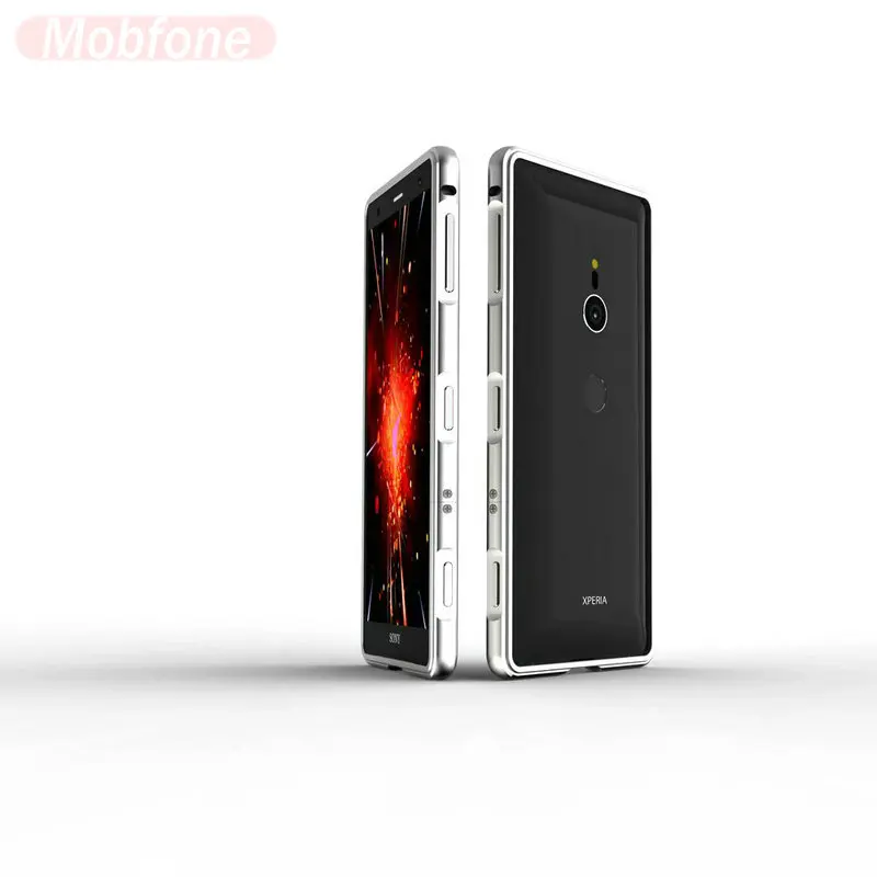 Серебристый Для Xperia XZ2 металлический бампер модный Сверхтонкий чехол для телефона из тонкая алюминиевая рамка для sony Xperia XZ2 компактный чехол для телефона Fundas защитные чехлы - Цвет: Серебристый
