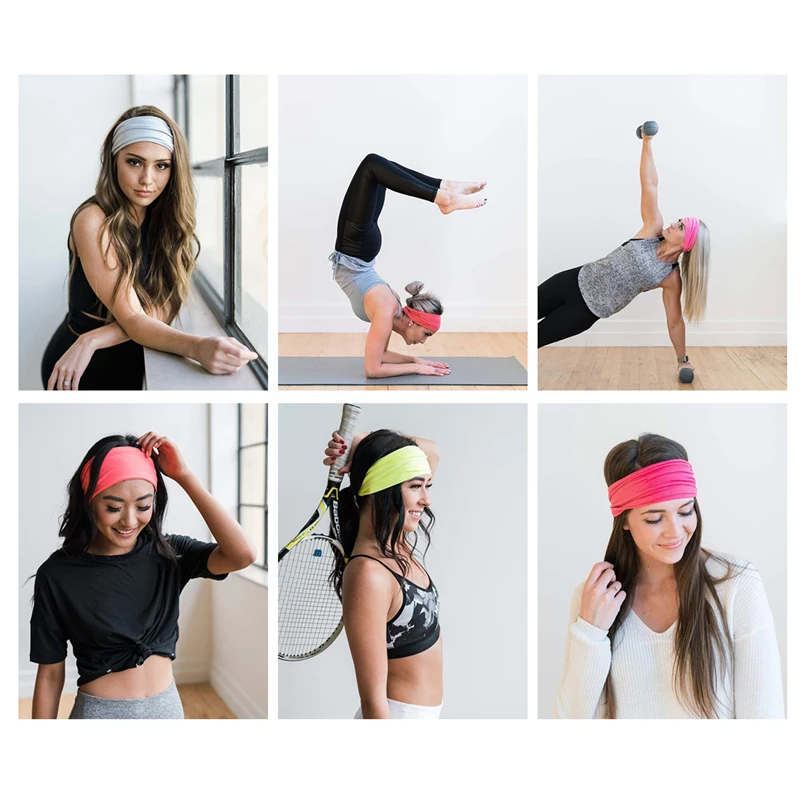 New Popular 1PC Men and Women Sweat Headband For Sport Yoga Cycling Sweatband Absorbent Hair Bands Accessories