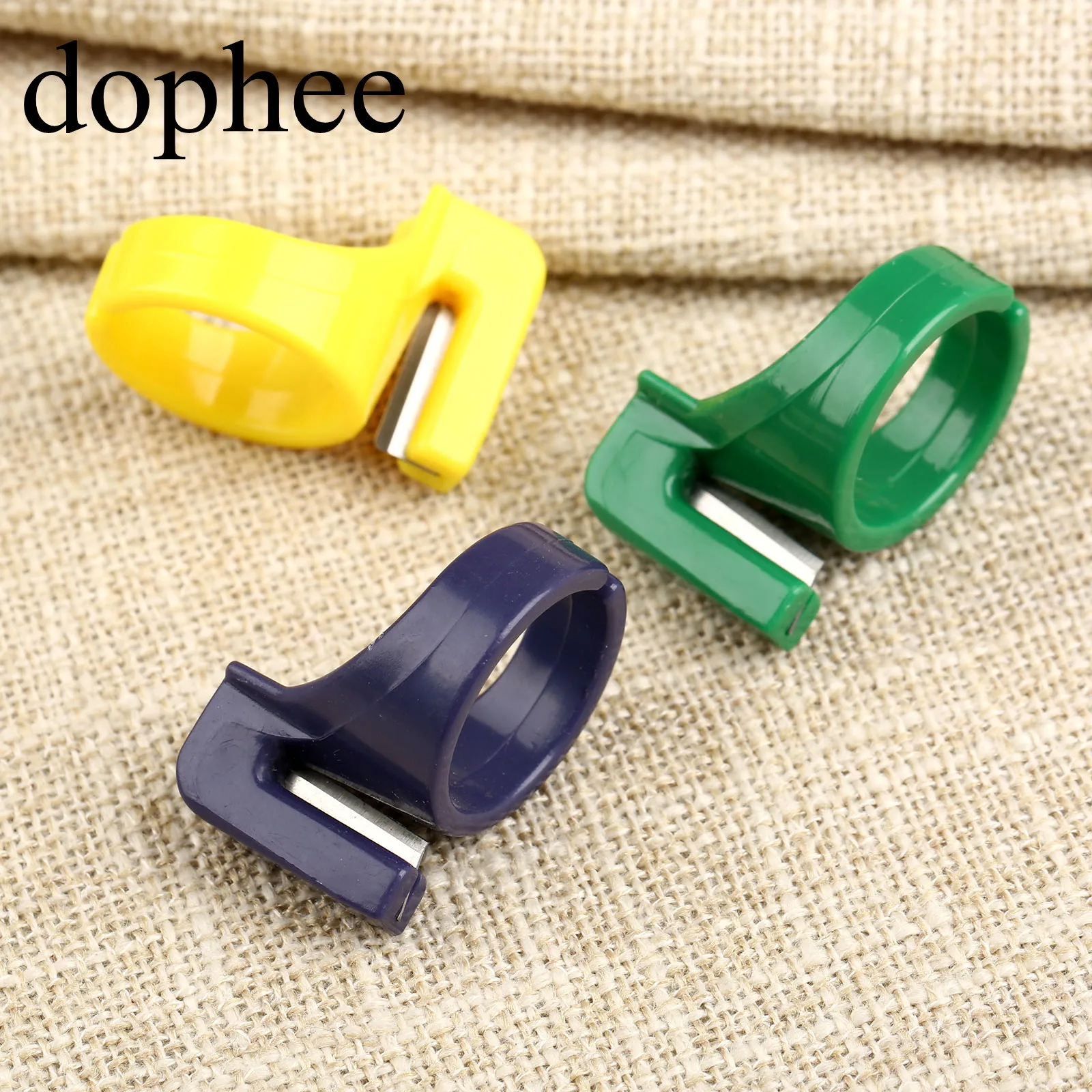 Buy dophee 3pcs Plastic Sewing Thimble Ring with Blade