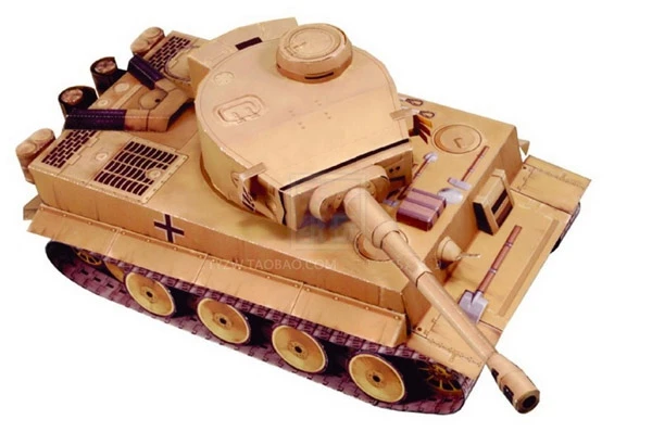 Вторая мировая война Немецкий Тигр Танк Бумажная модель военные игрушки головоломка оригами для ручной работы Бумажная модель