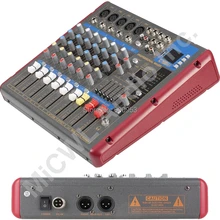 Pro Red Gray 7 Way Karaoke Stage Home Mixer Mixing Console Sound Voice Processor Wireless Bluetooth SMR-701USB
