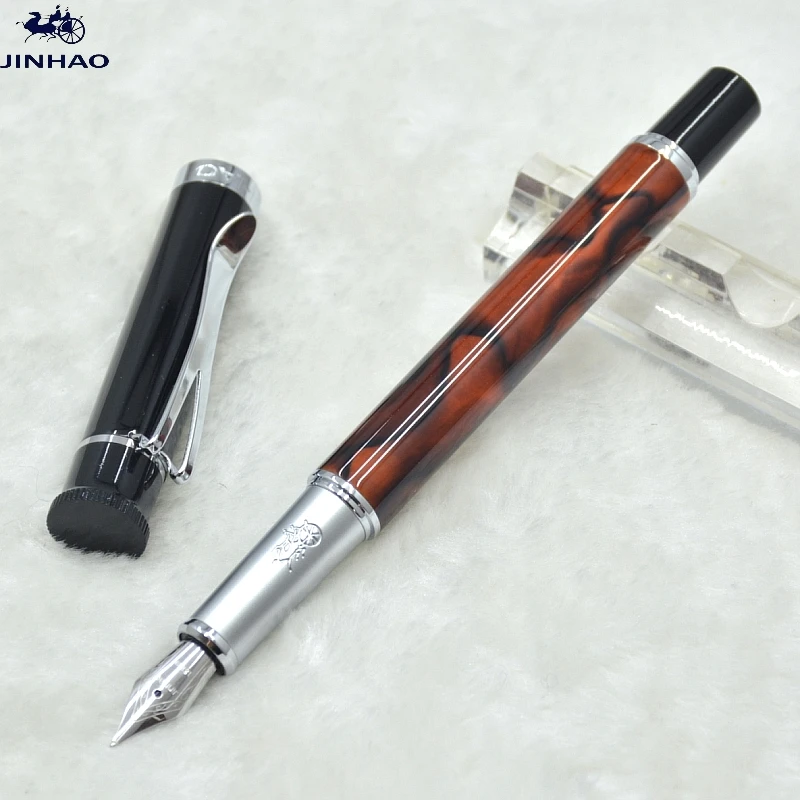 JINHAO Y3 черная металлическая авторучка с серебряным зажимом школьные офисные