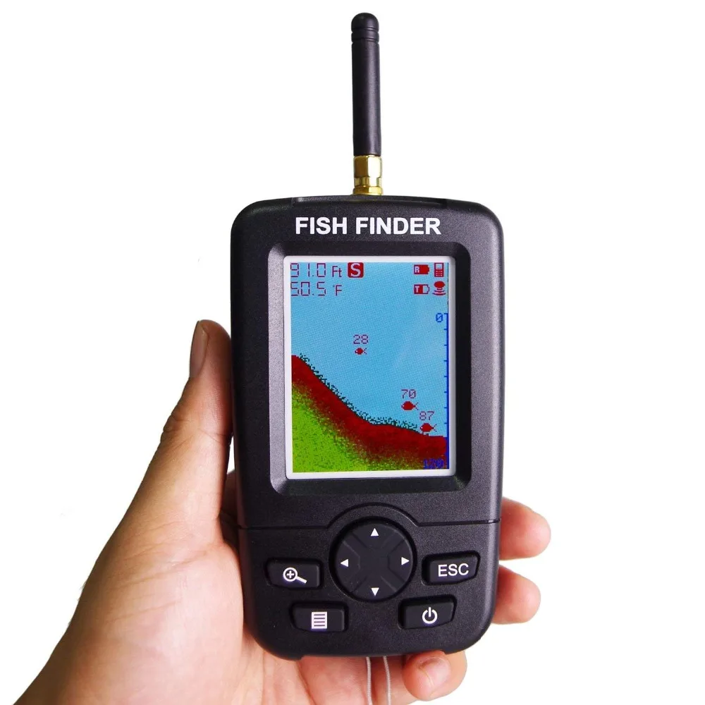Fish Finder FFW718 upgraded Wireless Portable Fish Finder 40M/120FT Sonar Depth Sounder Alarm Ocean River Lake