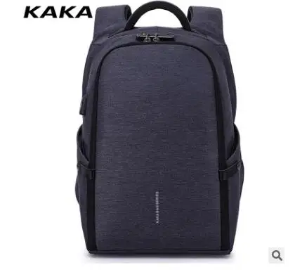 Мужской рюкзак KAKA с USB зарядкой дорожная сумка на плечо для ноутбука школьные