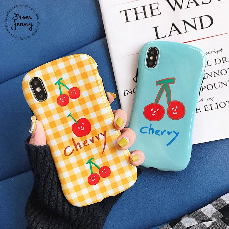 От Jenny Summer cherry милый чехол для телефона iPhone x xr xs max 6 6s 7 8 Plus маленькая Талия