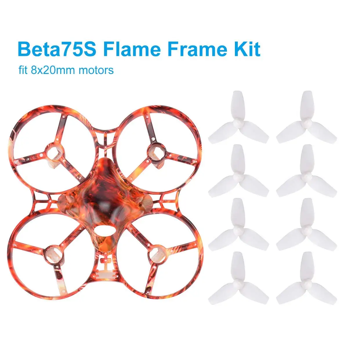 

BETAFPV Beta75S 75mm Whoop Frame Kit Flame Freestyle Frame with Canopy 40mm 3-blade Props for Inductrix FPV Tiny Whoop 8x20mm
