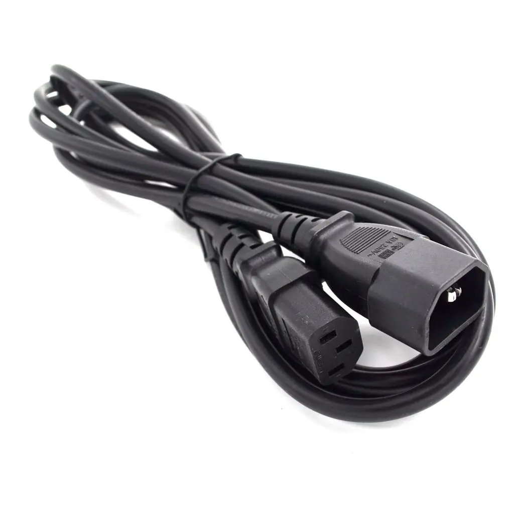 2M 6.5FT 200CM IEC Male C14 to IEC Female C13 Power Extension Adapter
