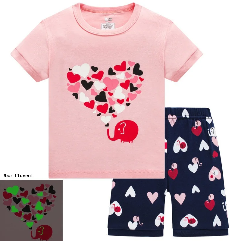Модная одежда для девочек; Детские пижамные комплекты; детская футболка с котом и божьей коровкой+ штаны; одежда для сна для малышей; домашняя одежда из хлопка - Цвет: 25