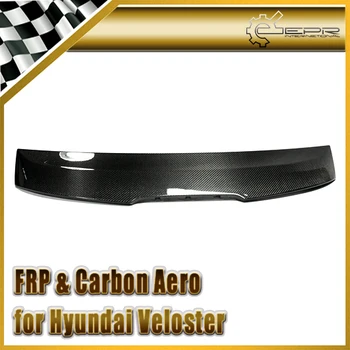 

Car-styling For Hyundai Veloster Turbo Carbon Fiber OEM Rear Spoiler (With OEM Brake light slot) Fibre Trunk Wing Accessories