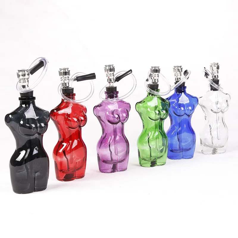 Smoker Colorful Glass human body shisha pipe high quality hookah