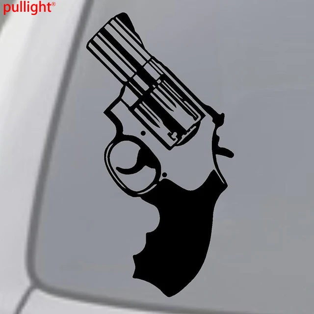 Special Vinyl Decal Sticker Window Wall Bumper Gun Revolverin Car Stickers from Automobiles