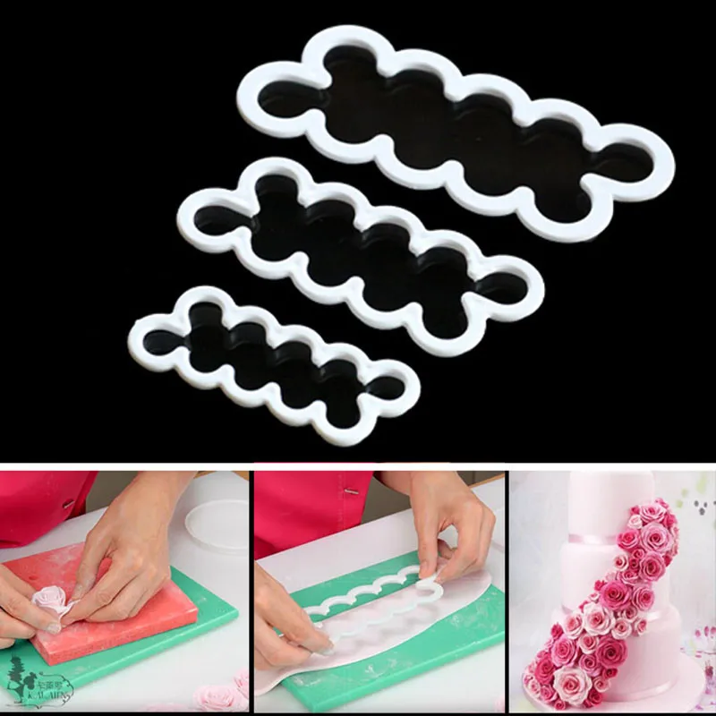 3 шт. пластиковые формы для выпечки в виде Розы|cake decorating tools|mold cutterdecorating tools |